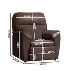 Poltrona Confortável Corino Marrom Lisboa Shop Jm