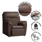 Poltrona Confortável Corino Marrom Lisboa Shop Jm