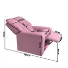 Poltrona Confortável Corino Rosa Turquia Shop Jm