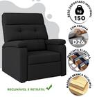 Poltrona Confortável Negro Suede Damen Shop Jm