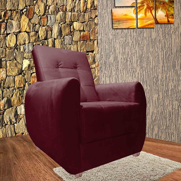 Poltrona Confortável Para Amamentação Com Puff Descanso Pamel