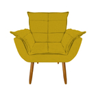 Poltrona Confortável Para Leitura Com Descanso P/os Pés Suede