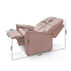 Poltrona Confortável Reclinável Suede Rose Isadora Shop Jm