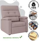 Poltrona Confortável Rosê Veludo Damen Shop Jm