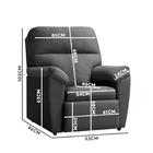 Poltrona Confortável Suede Cinza Lisboa Shop Jm