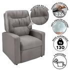 Poltrona Confortável Velveteen Cinza 334 Turquia Shop Jm