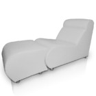 Poltrona Conjunto Divã-stay Puff - Branco