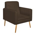 Poltrona Corano Com Pés Palito Bali  Marrom