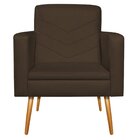 Poltrona Corano Com Pés Palito Bali  Marrom