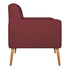 Poltrona Corano Com Pés Palito Bali Maranata Estofados Bordô