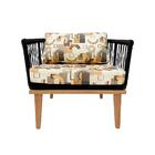 Poltrona Corda Náutica E Alumínio Área Jardim Sala Varanda