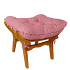 Poltrona Costela + Puff Decorativo - Suede Rosa Gold