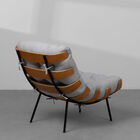 Poltrona Costela Algodão – Cinza