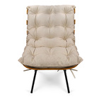 Poltrona Costela Base Fixa Preta Kit 2 Corino Text S01 - D'ro