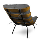 Poltrona Costela Base Fixa Preta Kit 2 Corino Text S01 - D'ro