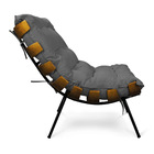 Poltrona Costela Base Fixa Preta Kit 2 Corino Text S01 - D'ro