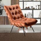 Poltrona Costela Com Puff Base Fixa Para Sala, Quarto Terraco