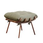 Poltrona Costela Com Puff Costela M06  Cobre/linho Bege