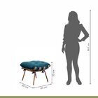 Poltrona Costela Com Puff Costela M06  Cobre/linho Jeans Azul