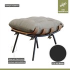 Poltrona Costela Com Puff Costela M06  Preto/linho Areia