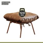 Poltrona Costela Com Puff Costela M07  Cobre/courino Hibrido