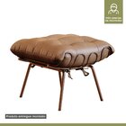 Poltrona Costela Com Puff Costela M07  Cobre/courino Hibrido