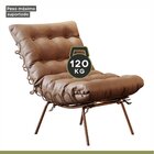 Poltrona Costela Com Puff Costela M07  Cobre/courino Hibrido