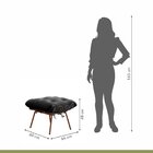 Poltrona Costela Com Puff Costela M07  Cobre/courino Preto