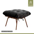 Poltrona Costela Com Puff Costela M07  Cobre/courino Preto