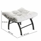 Poltrona Costela Com Puff Preto Areia