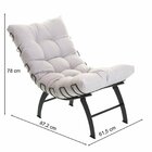 Poltrona Costela Com Puff Preto Areia