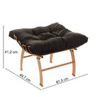 Poltrona Costela Com Puff Rose Gold Preto