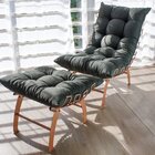 Poltrona Costela Com Puff Rose Gold Verde Militar