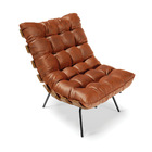 Poltrona Costela Corano Base Metálica Preto M11 - D'rossi - N