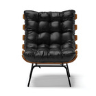 Poltrona Costela Corano Base Metálica Preto M11 - D'rossi - P