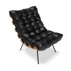 Poltrona Costela Corano Base Metálica Preto M11 - D'rossi - P