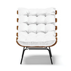 Poltrona Costela Corino Base Metálica Preto M11 - D'rossi - B