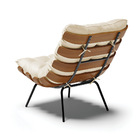 Poltrona Costela Corino Base Metálica Preto M11 - D'rossi - B