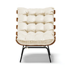 Poltrona Costela Corino Base Metálica Preto M11 - D'rossi - B