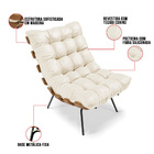 Poltrona Costela Corino Base Metálica Preto M11 - D'rossi - B