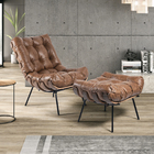 Poltrona Costela Couro Platinum Decor Mel