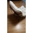 Poltrona Costela Decorativa Sala De Estar Linho Bege