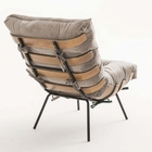 Poltrona Costela Decorativa Sala De Estar Suede Bege - Ahazzo