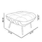 Poltrona Costela E Puff Costela Em Couro Legitimo - Conhaque