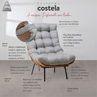 Poltrona Costela Encosto Alto - Cinza