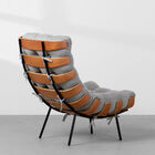 Poltrona Costela Encosto Alto - Cinza