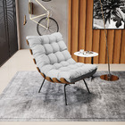 Poltrona Costela Linho Base Metálica Preto - D'rossi - A05 Ci