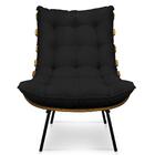 Poltrona Costela Linho Base Metálica Preto M11 - D'rossi - A7