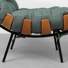 Poltrona Costela Linho - Verde Musgo