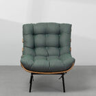 Poltrona Costela Linho - Verde Musgo